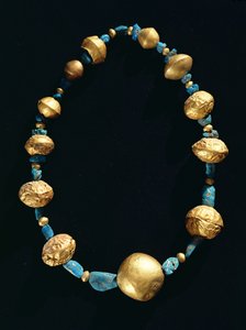 Halskette (Türkis und Gold)